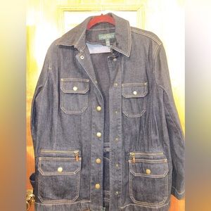 Ralph Lauren Jean Jacket and Pants Set | 98% Cotton | Size 1x | Pockets